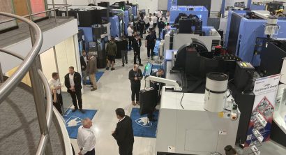 A wide view of visitors at the Mills CNC Open House 2024