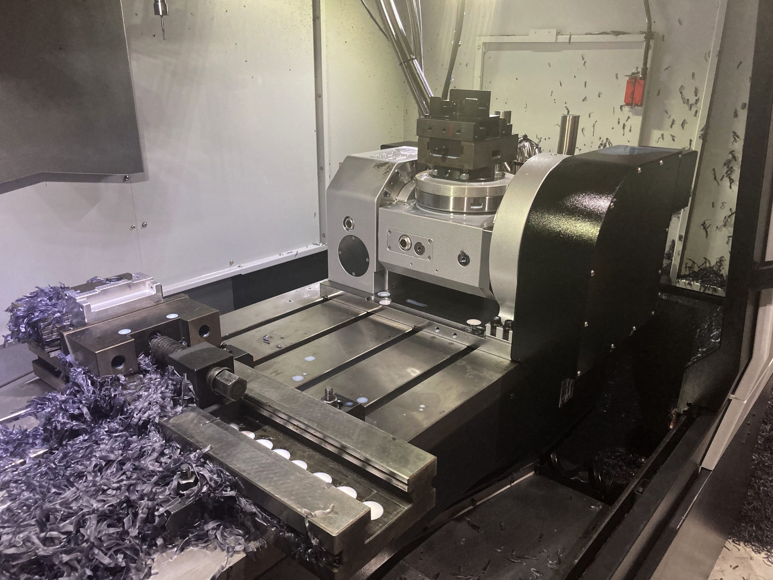 DN Solutions DNM 5700 vertical machining centre in action